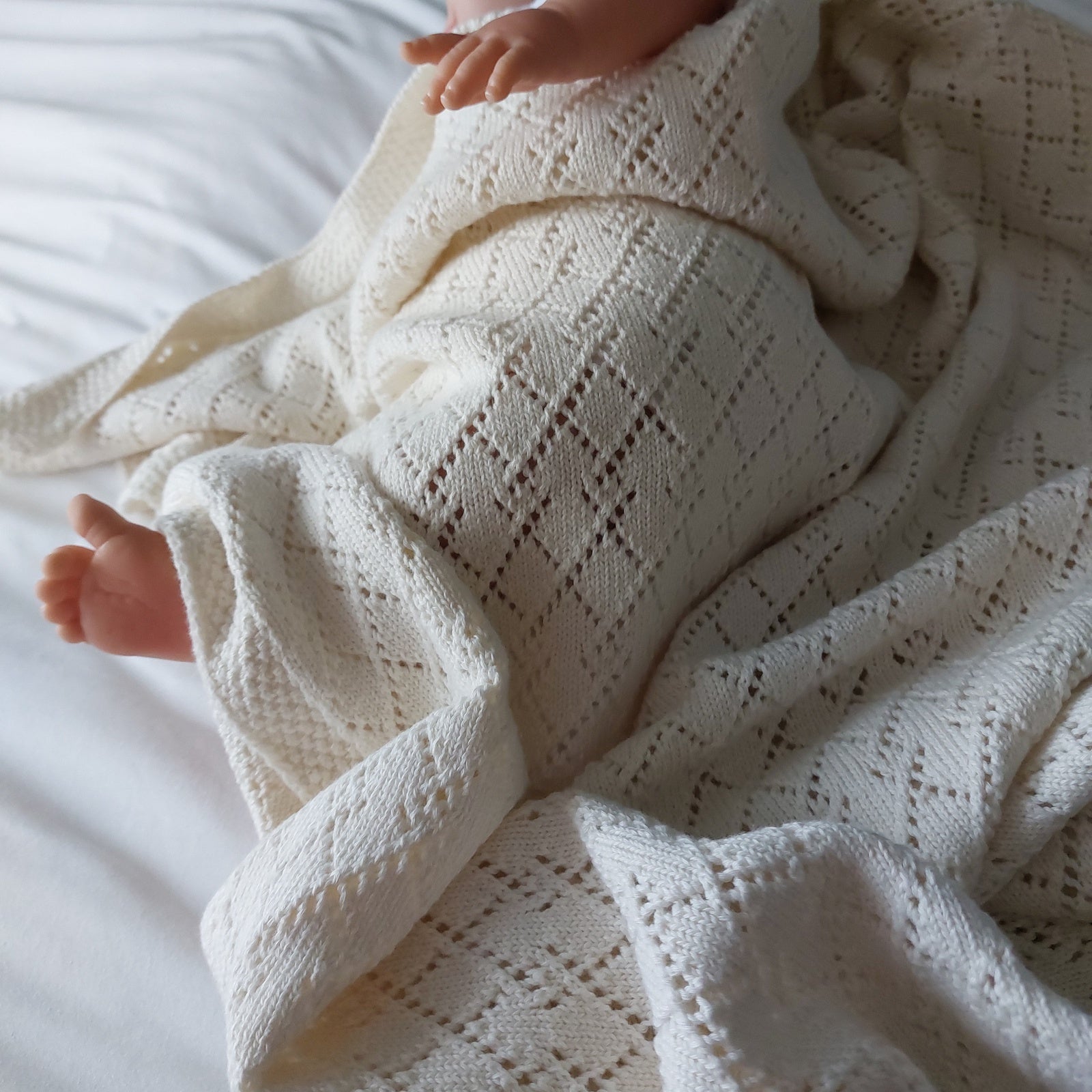 Cotton Cellular Knit Blanket