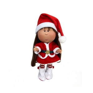mia christmas doll brunette | cottonplanet.ie