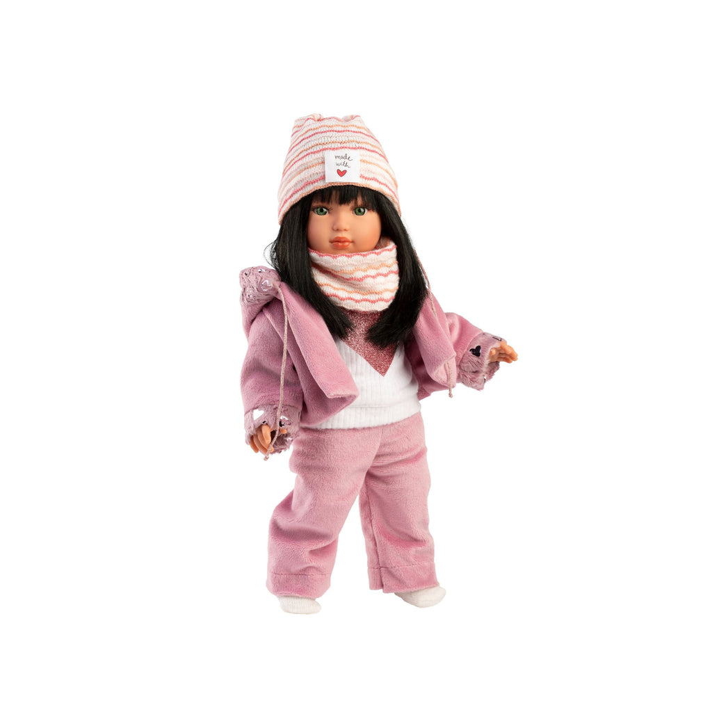 Greta Doll in Pink Winter Outfit by Llorens | Cotton Planet