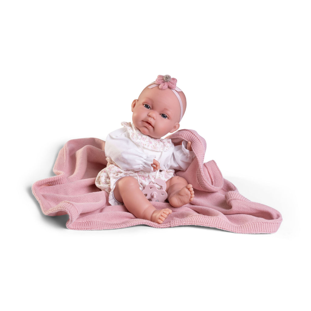 Newborn Doll with Blanket and Headband by Antonio Juan | Cotton Planet