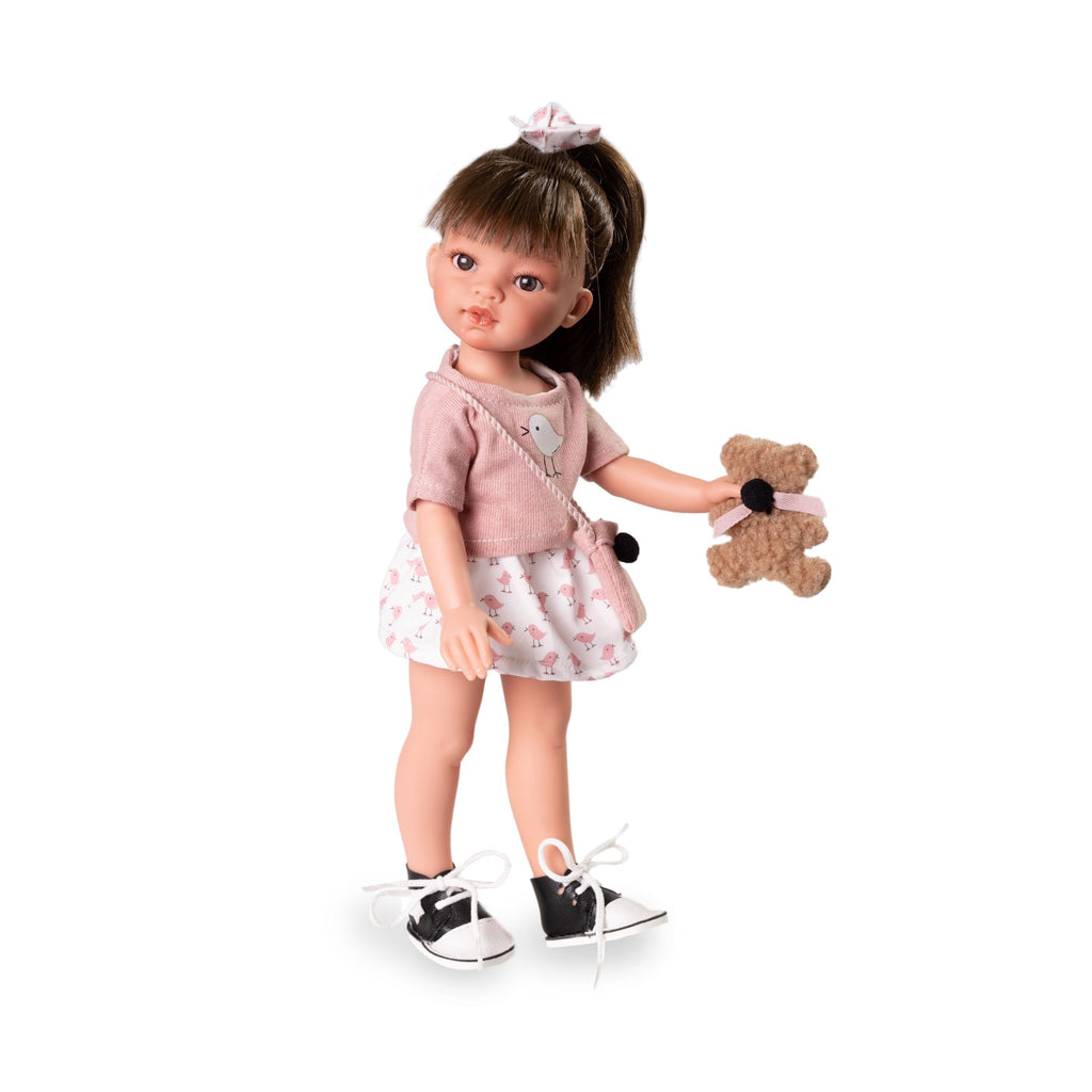 Fashion Doll with Teddy and Handbag by Antonio Juan | Cotton Planet