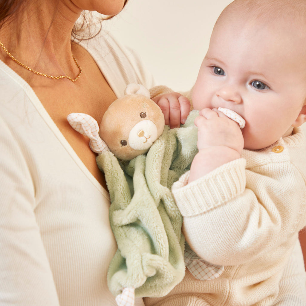 Green Bear Comforter by Kaloo | Cotton Planet