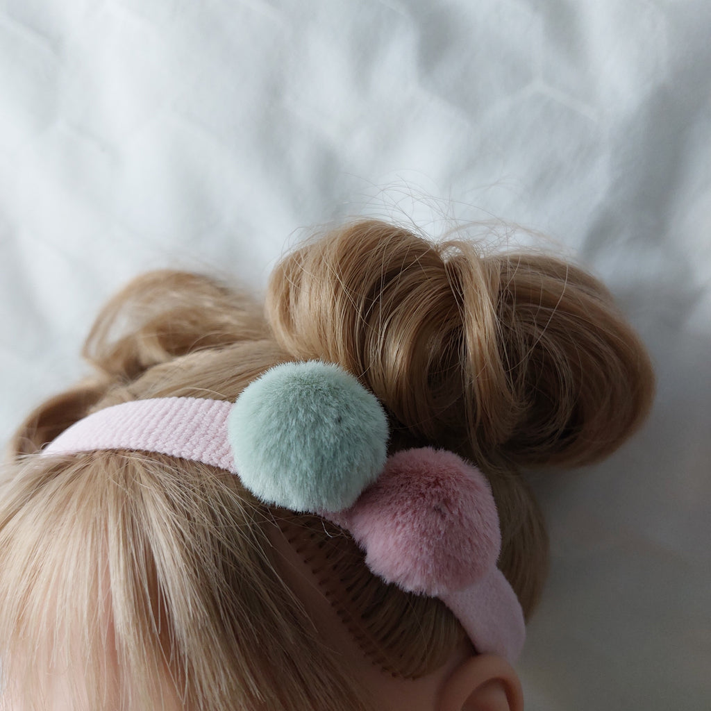 Baby Headband with Two Pompoms Siena