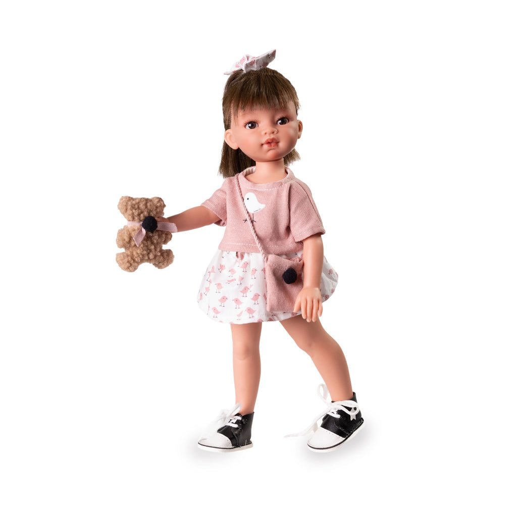 Fashion Doll with Teddy and Handbag by Antonio Juan | Cotton Planet
