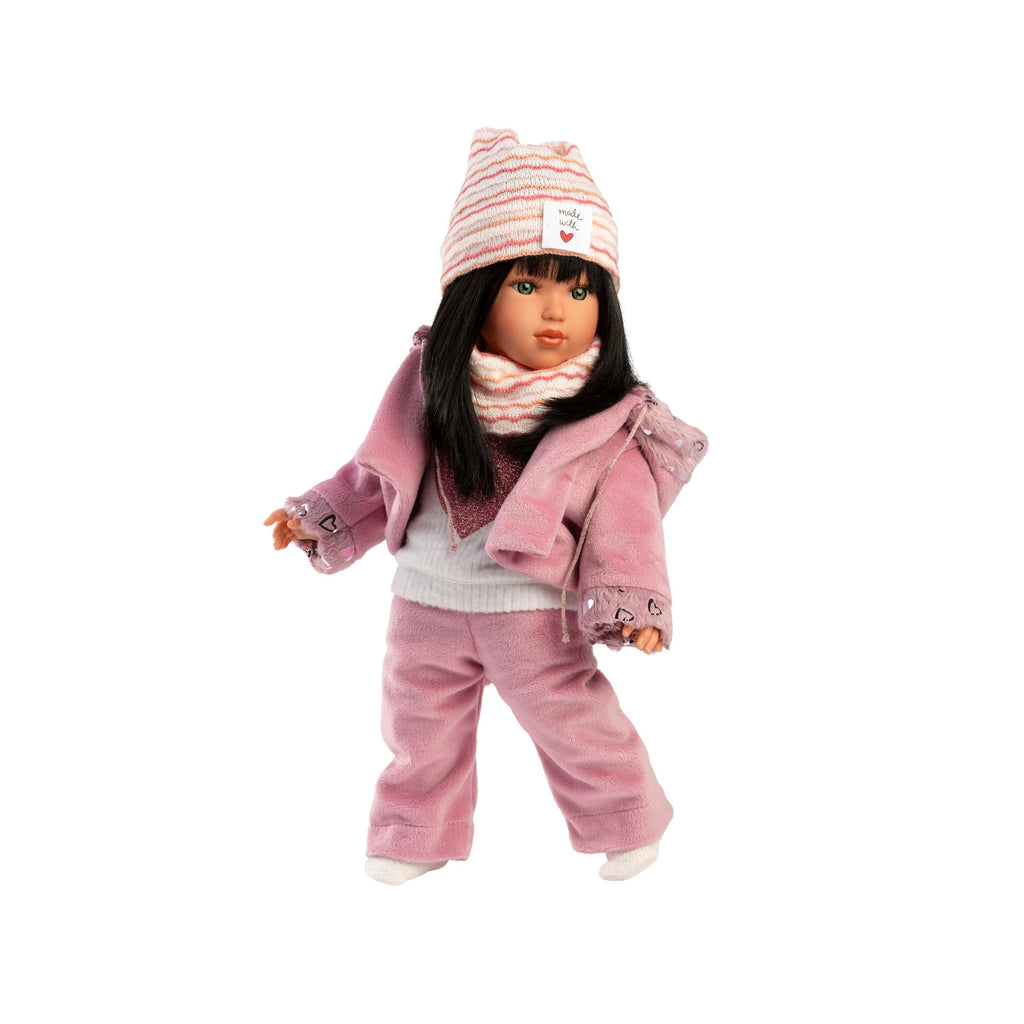 Greta Doll in Pink Winter Outfit by Llorens | Cotton Planet