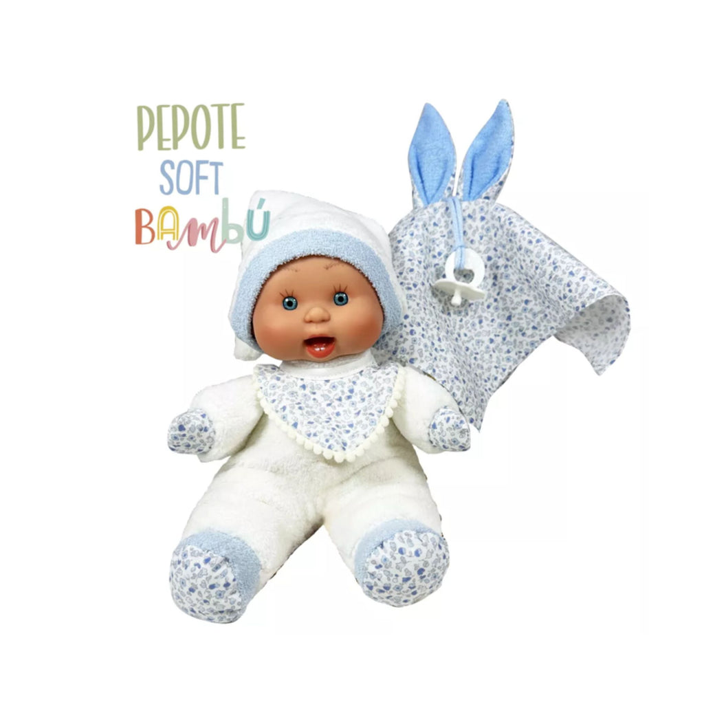 Soft Pepote Bambu Blue Doll by Nines d’Onil | Cotton Planet