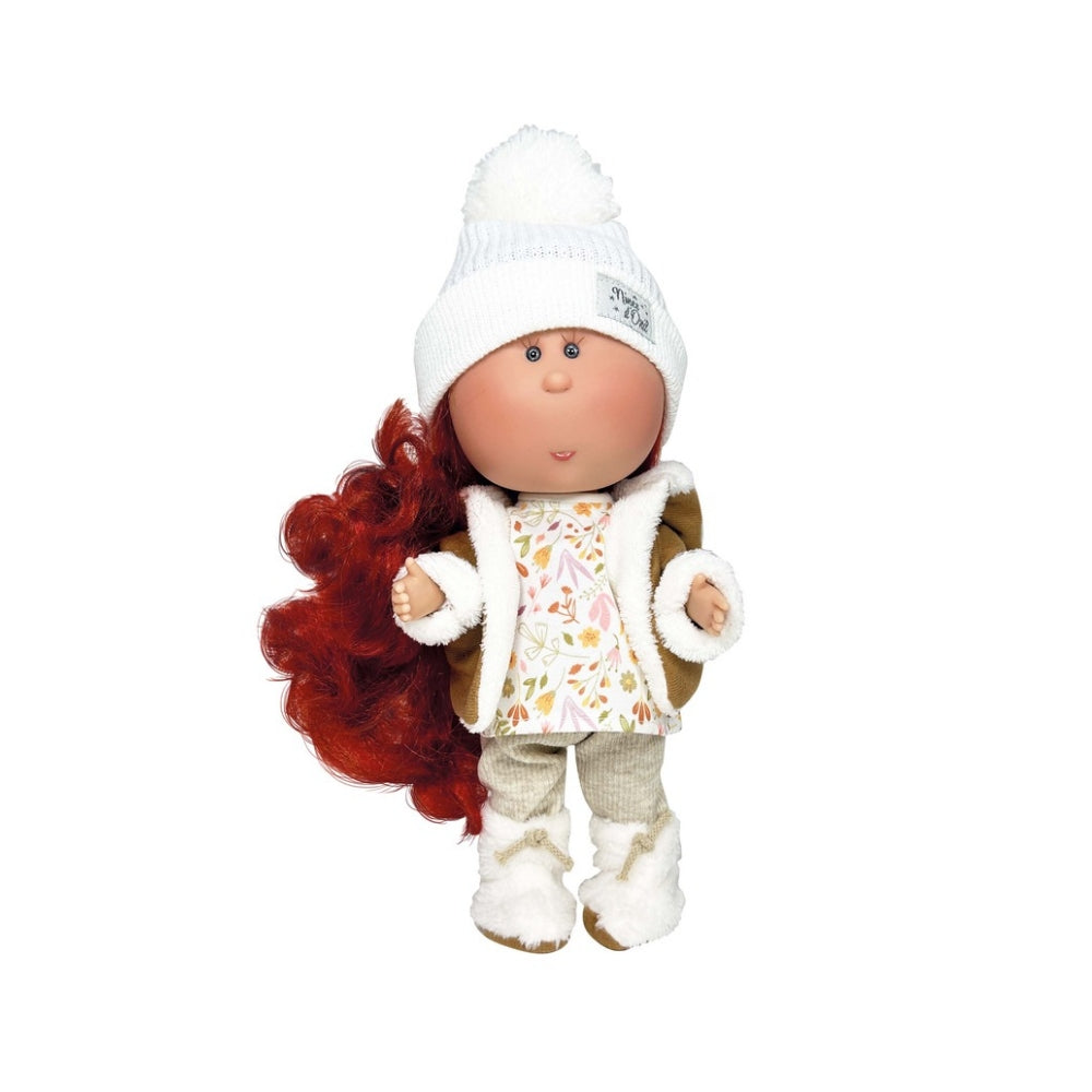 Mia Doll with Red Hair and Winter Coat cottonplanet.ie