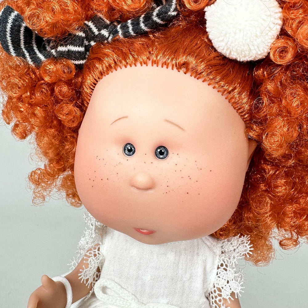 Mia Doll with Red Curly Hair and Puppy - cottonplanet.ie