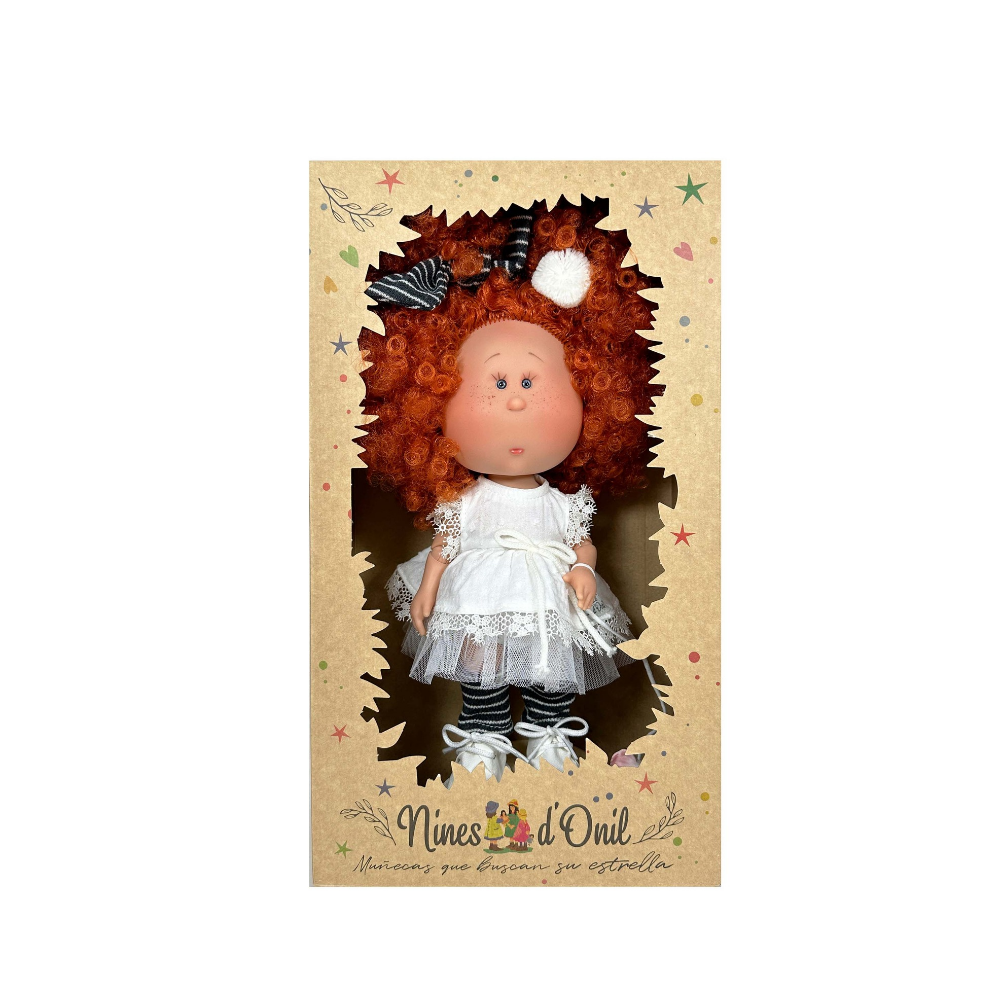 Mia Doll with Red Curly Hair and Puppy - cottonplanet.ie