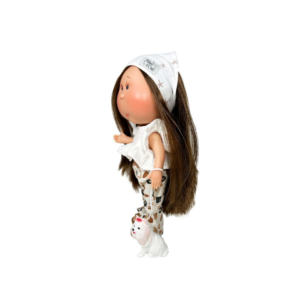 Mia Pet Doll with Long Brown Hair and Puppy | cottonplanet.ie