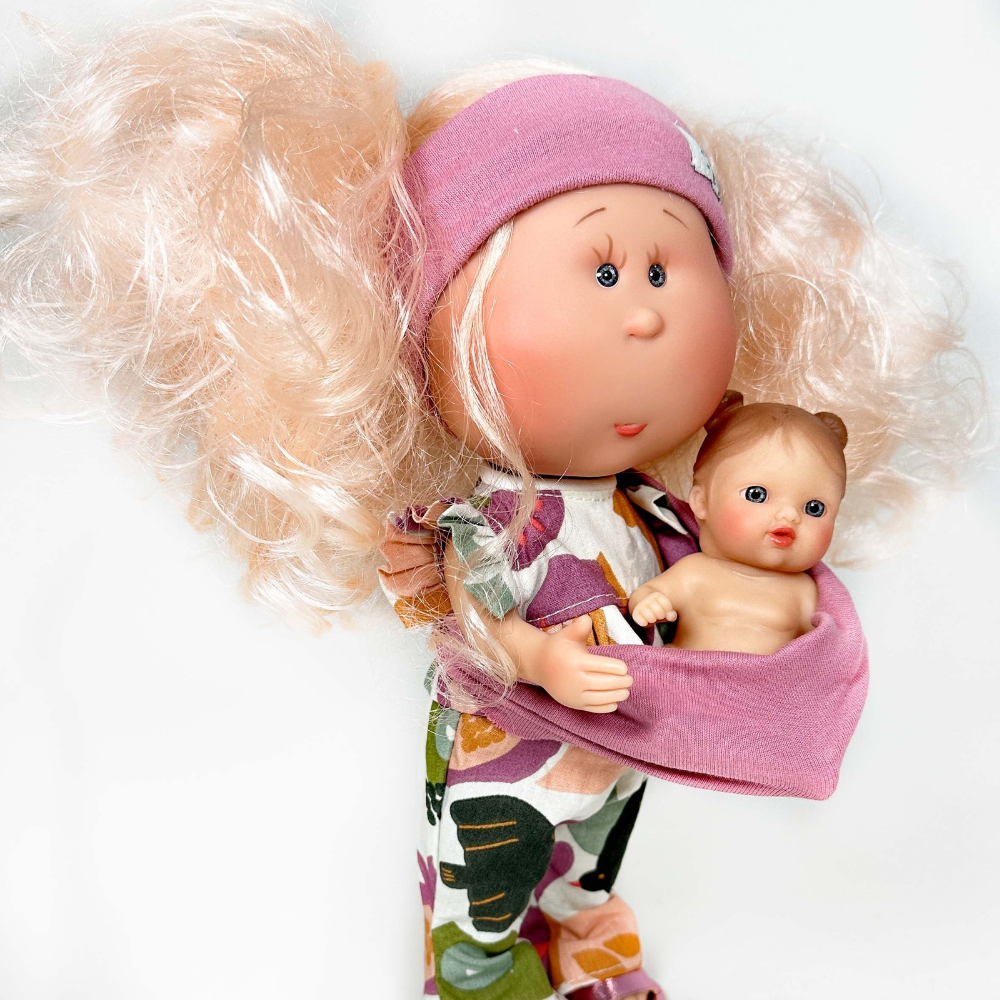 Mia Mama Doll with Blonde Hair and Baby - cottonplanet.ie