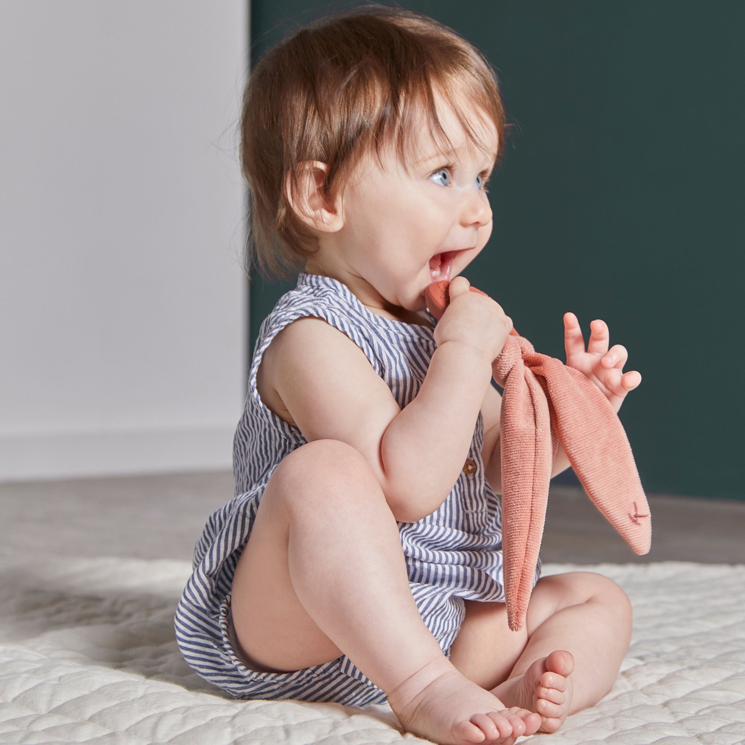Baby with teether 