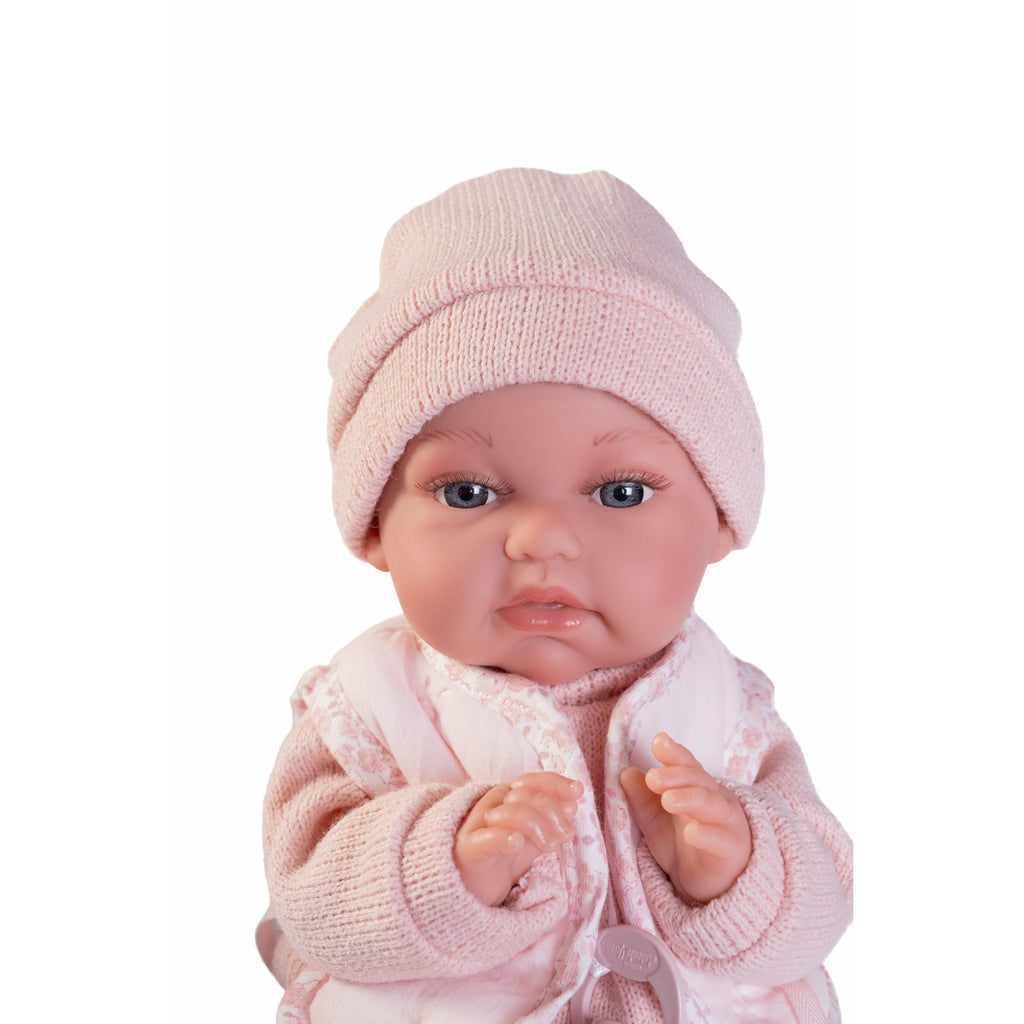Newborn Doll with Pink Cushion by Antonio Juan | Cotton Planet