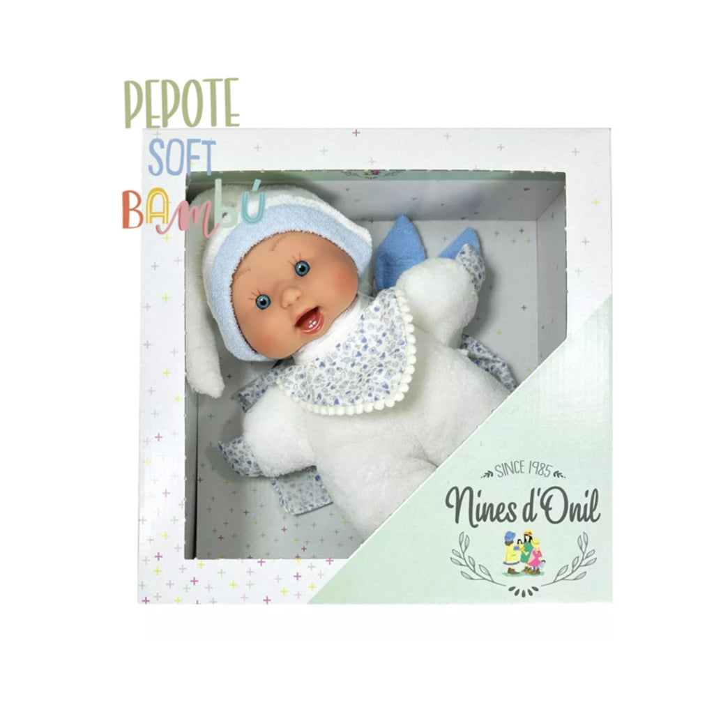Soft Pepote Bambu Blue Doll by Nines d’Onil | Cotton Planet