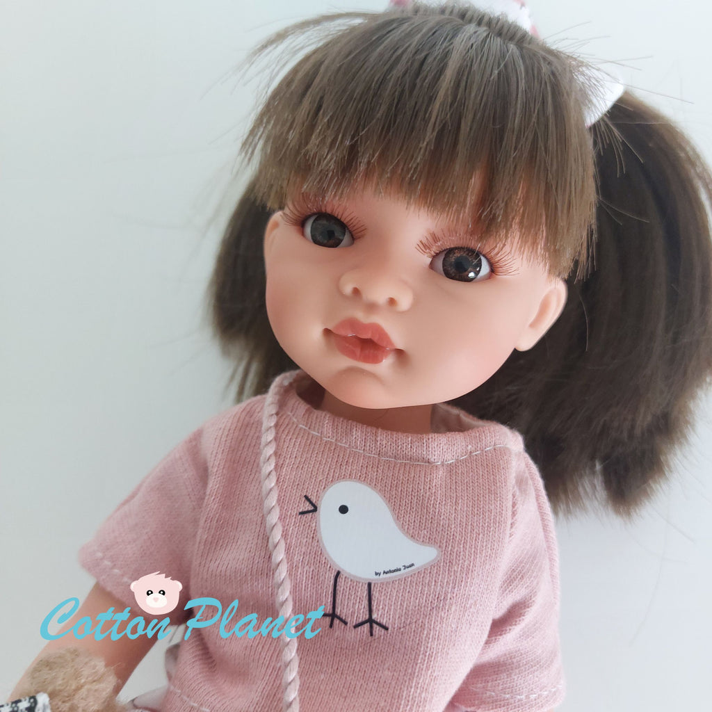 Fashion Doll with Teddy and Handbag by Antonio Juan | Cotton Planet