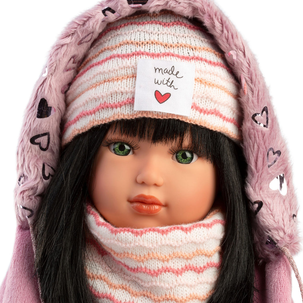 Greta Doll in Pink Winter Outfit by Llorens | Cotton Planet