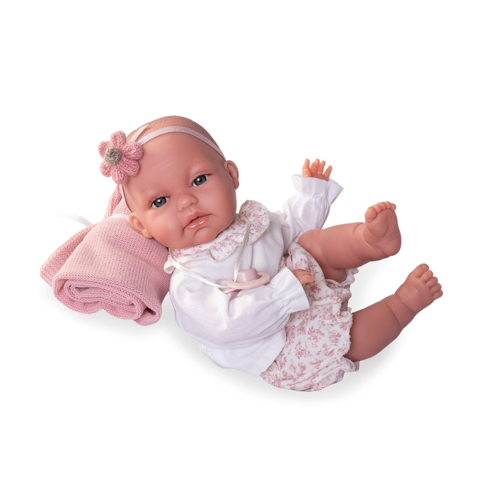 Newborn Doll with Blanket and Headband by Antonio Juan | Cotton Planet