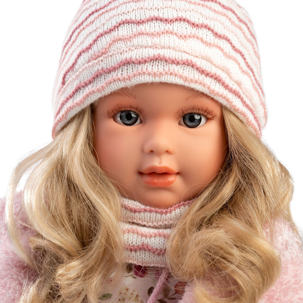 Lucia Doll in Pink Winter Outfit by Llorens | Cotton Planet