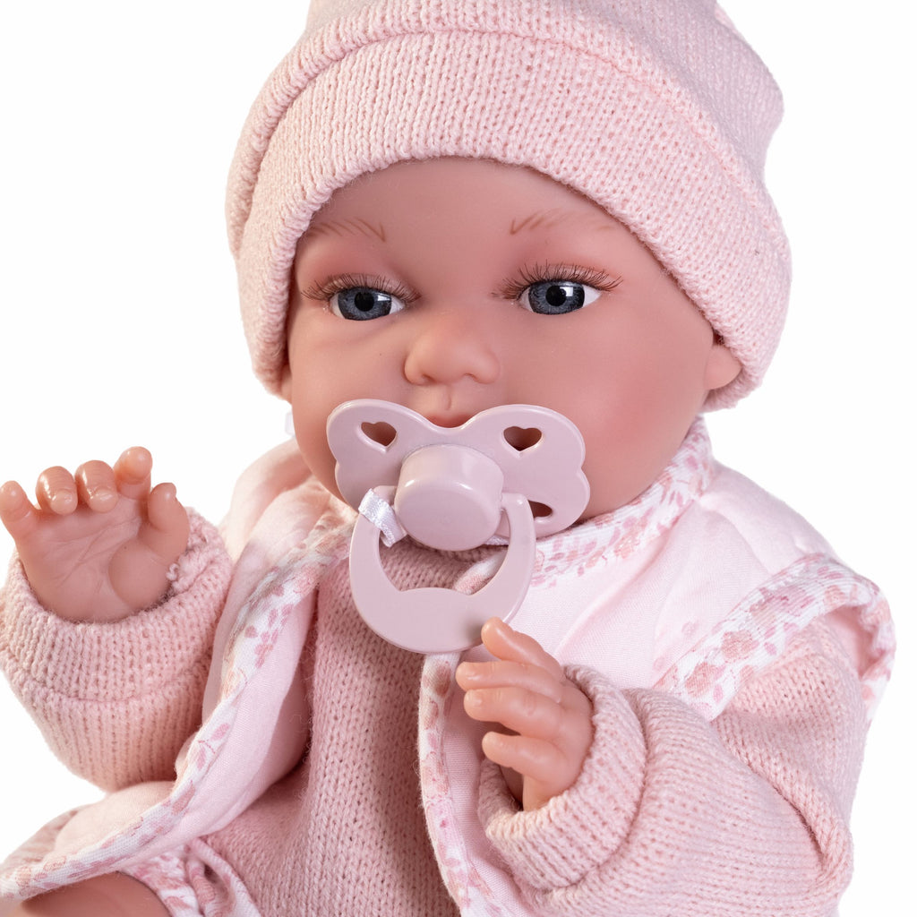 Newborn Doll with Pink Cushion by Antonio Juan | Cotton Planet