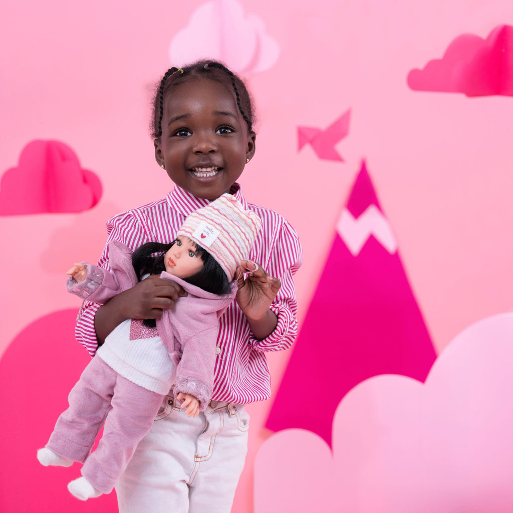 Greta Doll in Pink Winter Outfit by Llorens | Cotton Planet