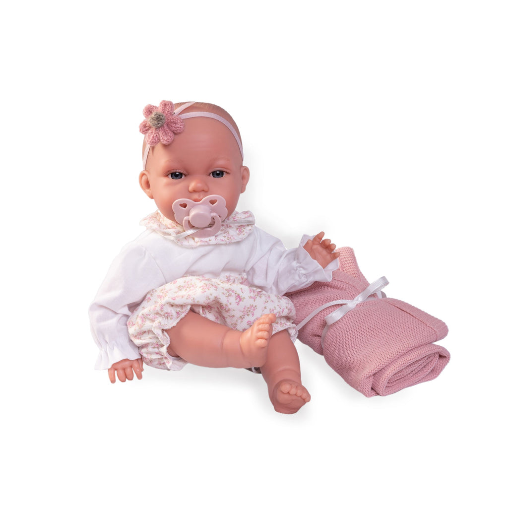 Newborn Doll with Blanket and Headband by Antonio Juan | Cotton Planet