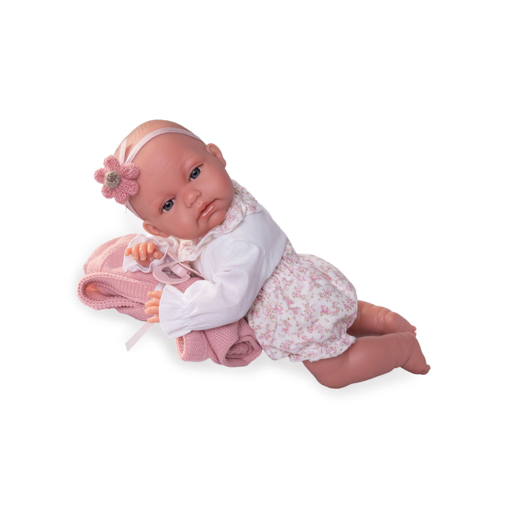 Newborn Doll with Blanket and Headband by Antonio Juan | Cotton Planet
