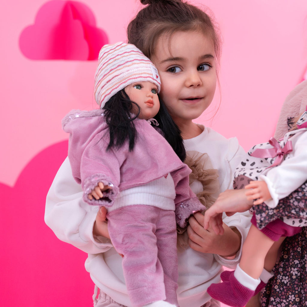 Greta Doll in Pink Winter Outfit by Llorens | Cotton Planet