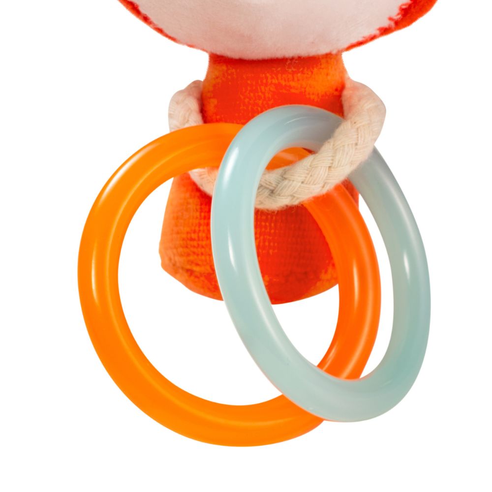 Planet Rattles Rattle Mini Fox Colourful Rattle and Teether Cotton Planet ...