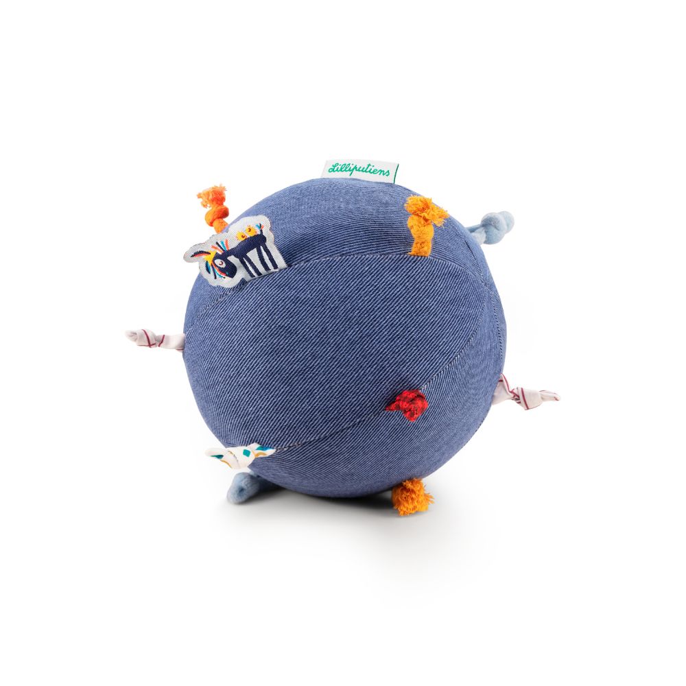 Sensory Toy Blue Soft Activity Ball by Lilliputiens | Cotton Planet