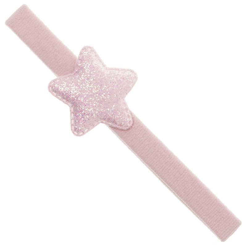 Baby Headband with Glitter Padded Star - Light Pink