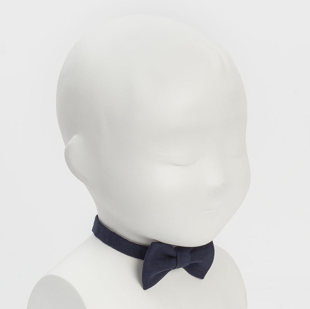 Baby & Toddler Linen Bow Tie in Navy Blue