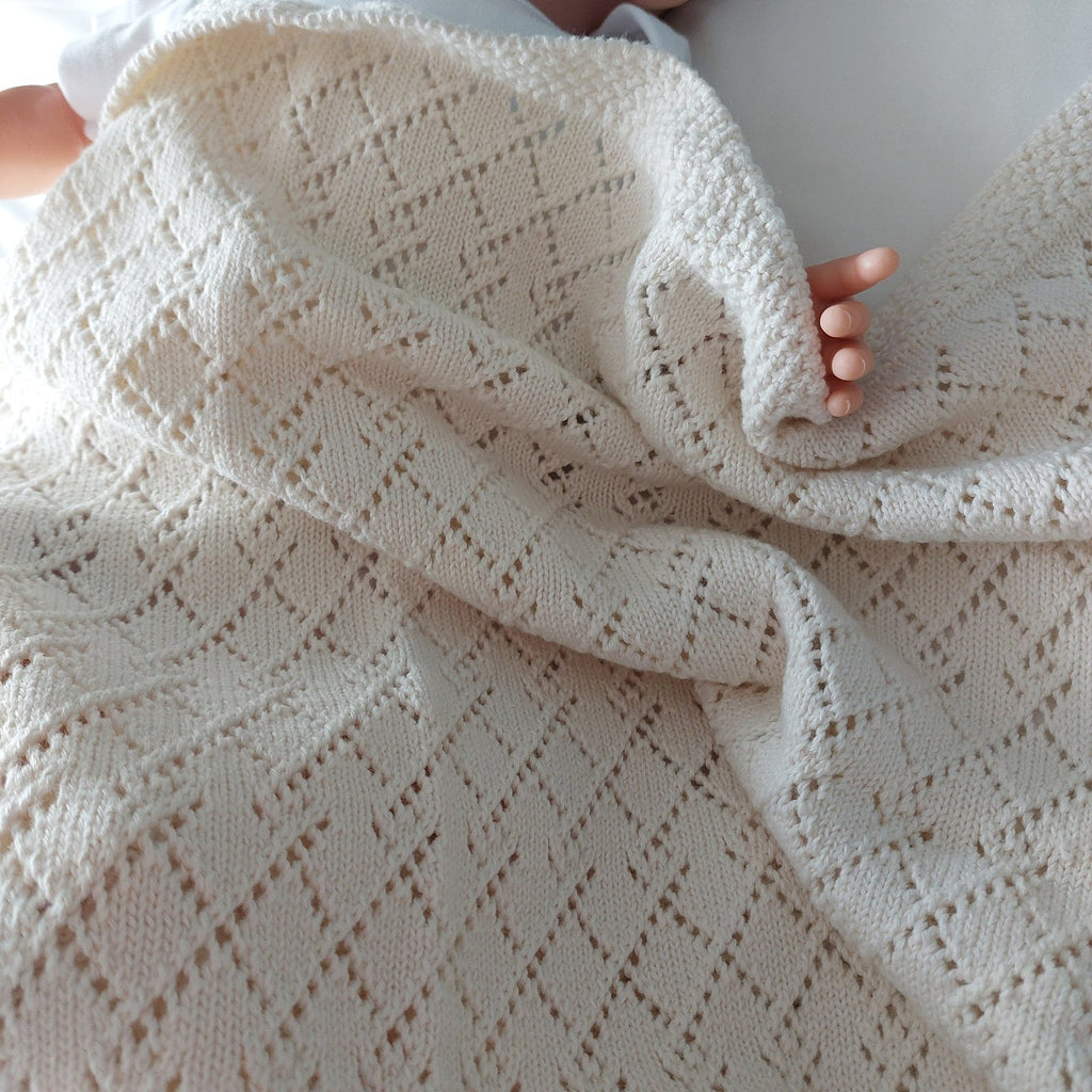Cotton Cellular Knit Blanket