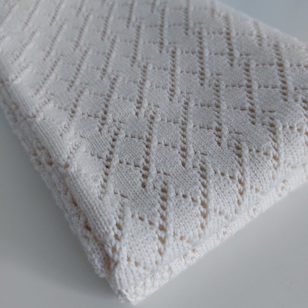 Cotton Cellular Knit Blanket