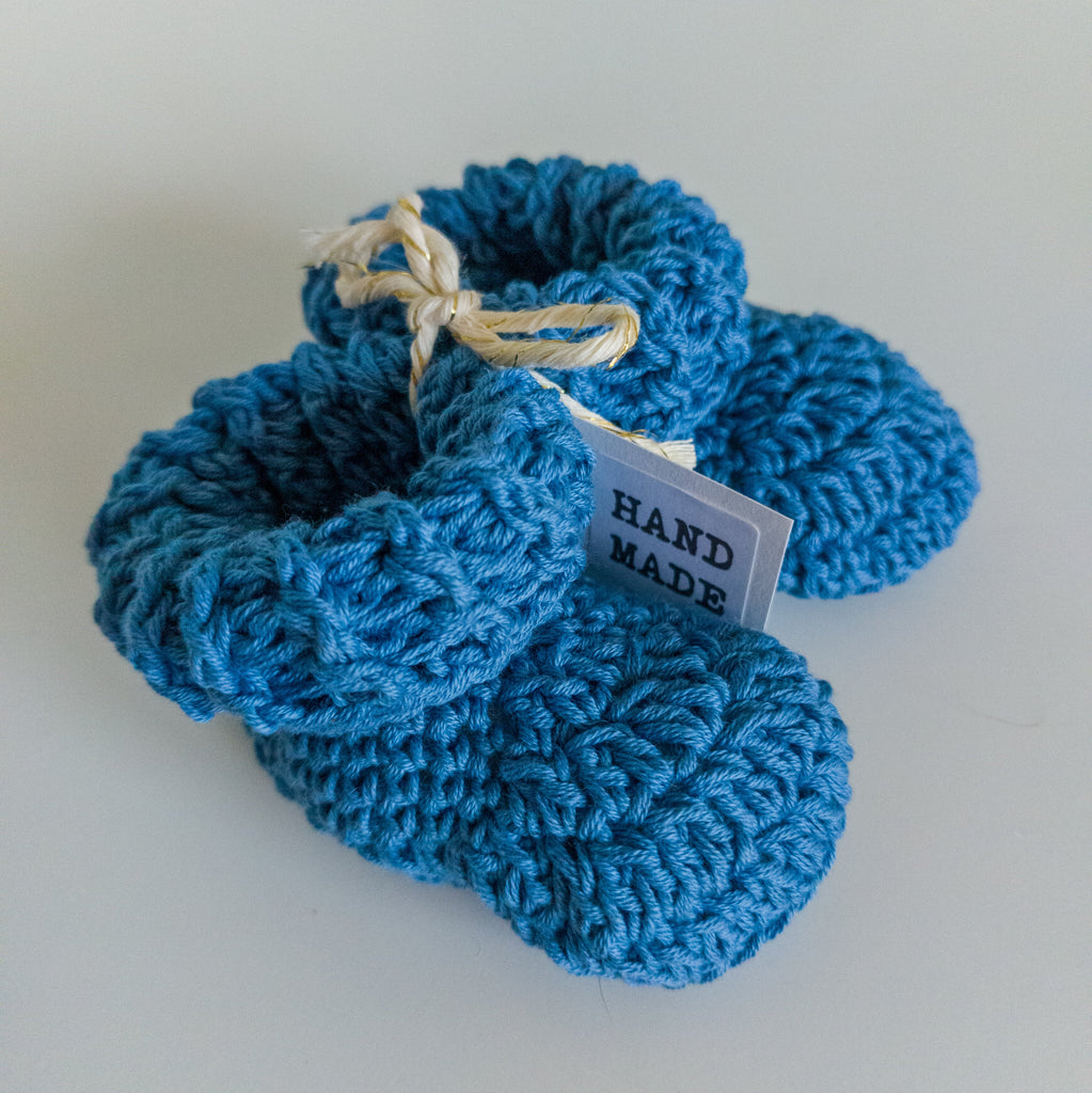 Handknitted Baby Booties - Selection of Colours - New Design