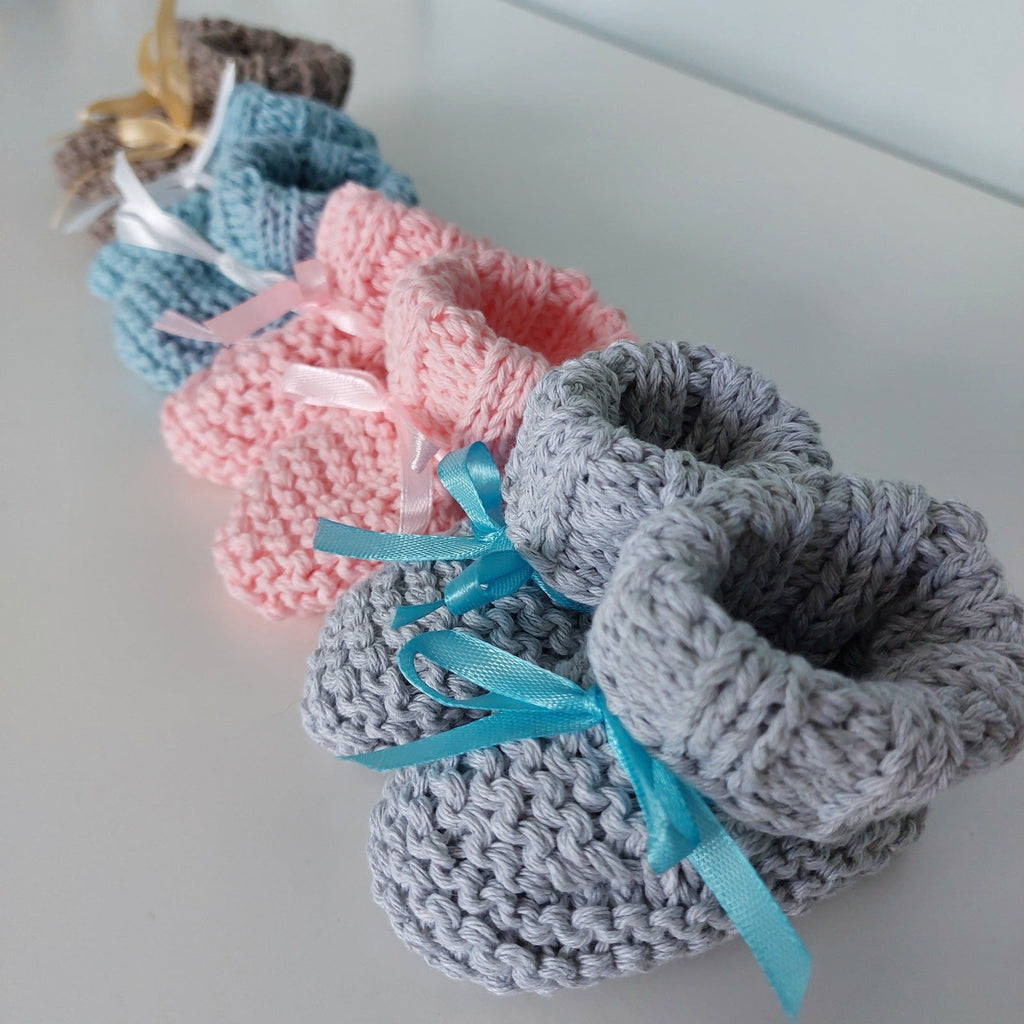 Handknitted Baby Booties - Selection of Colours