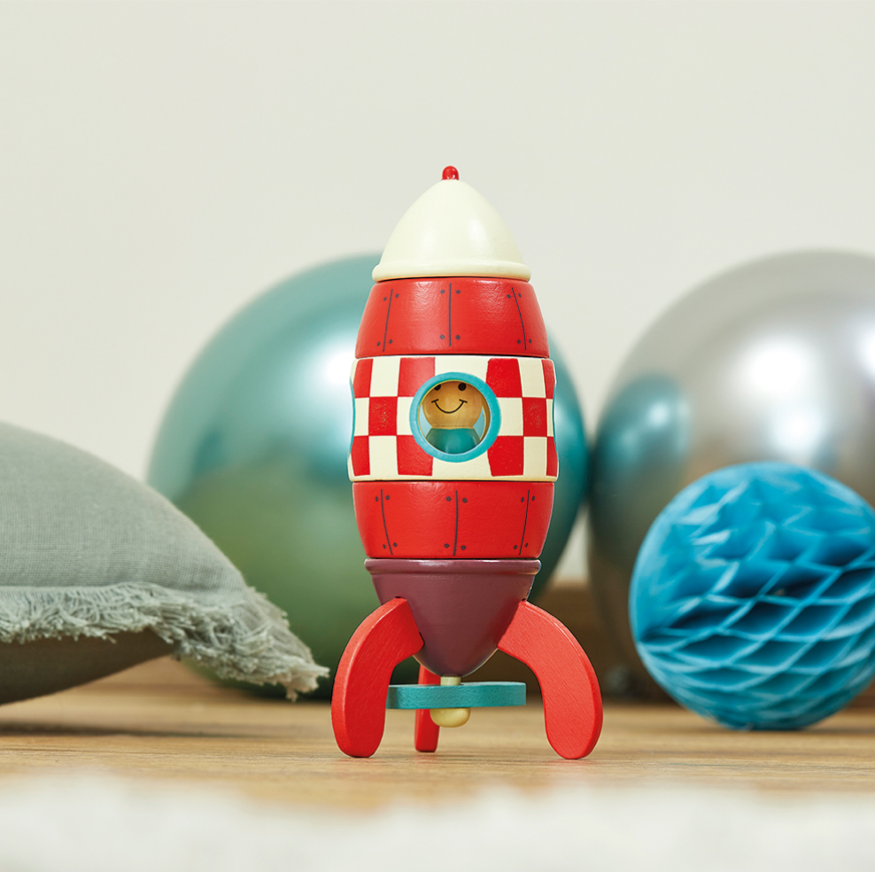 Magnetic Wooden Rocket by Janod | Cotton Planet