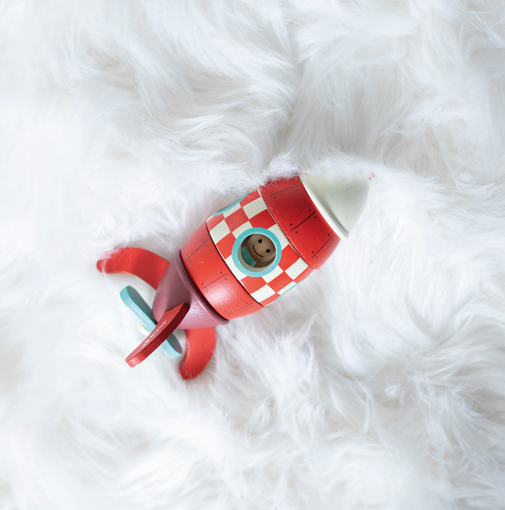 Magnetic Wooden Rocket by Janod Cotton Planet cottonplanet.ie