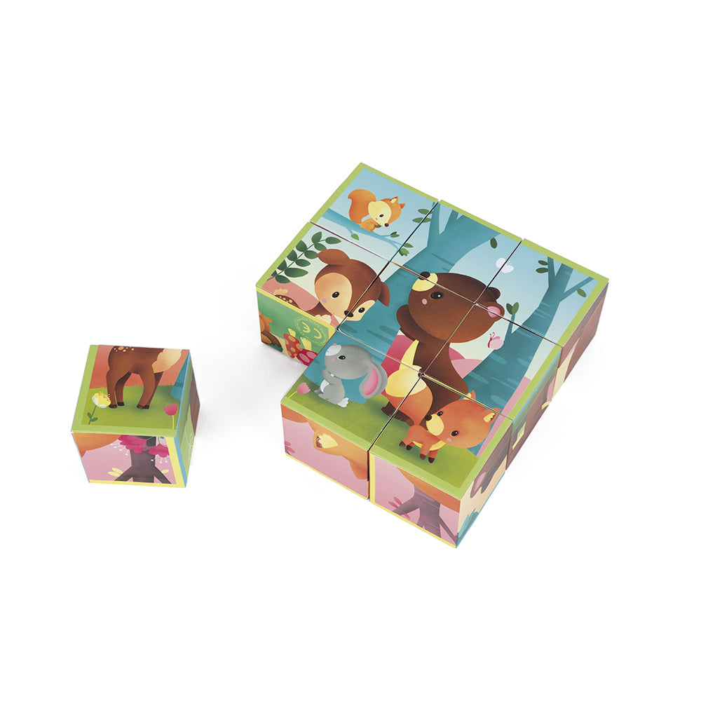 Forest Friends Cube Blocks by Janod | Cotton Planet