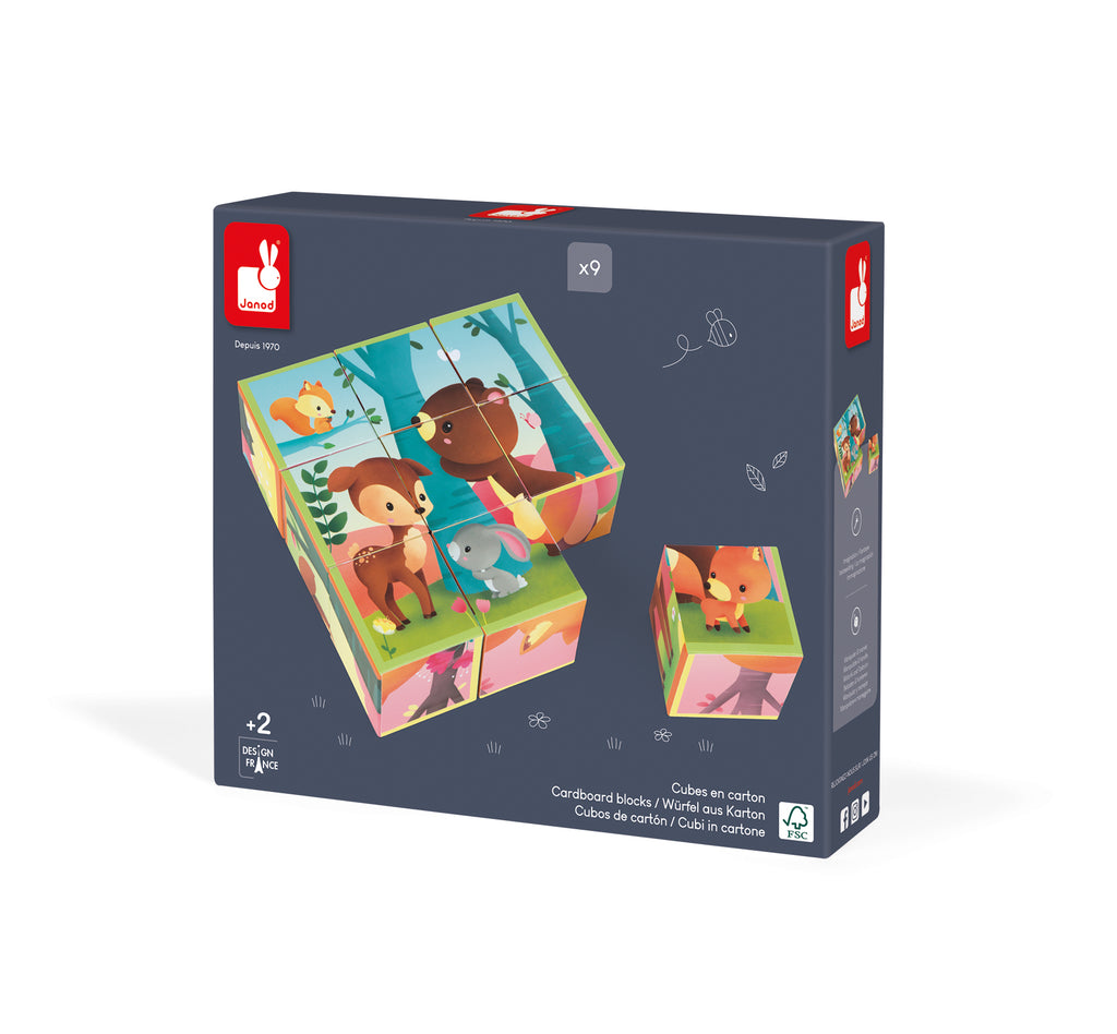 Forest Friends Cube Blocks by Janod | Cotton Planet