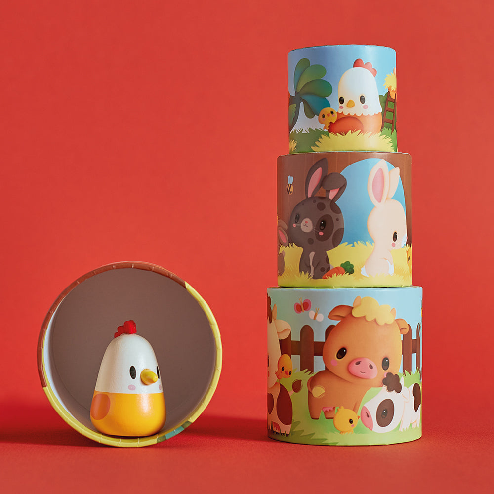 Stacking Hen Pyramid by Janod | Cotton Planet