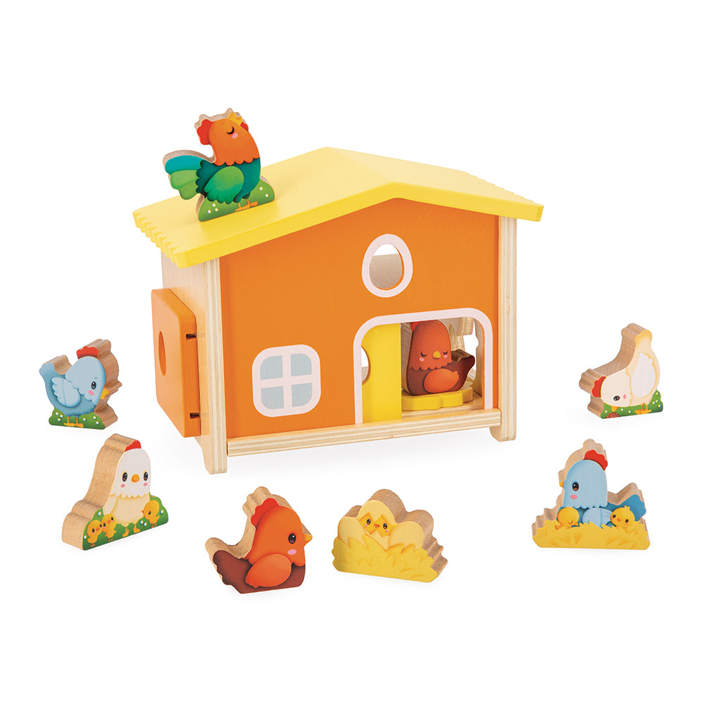 Hen House Wooden Toy by Janod | Cotton Planet