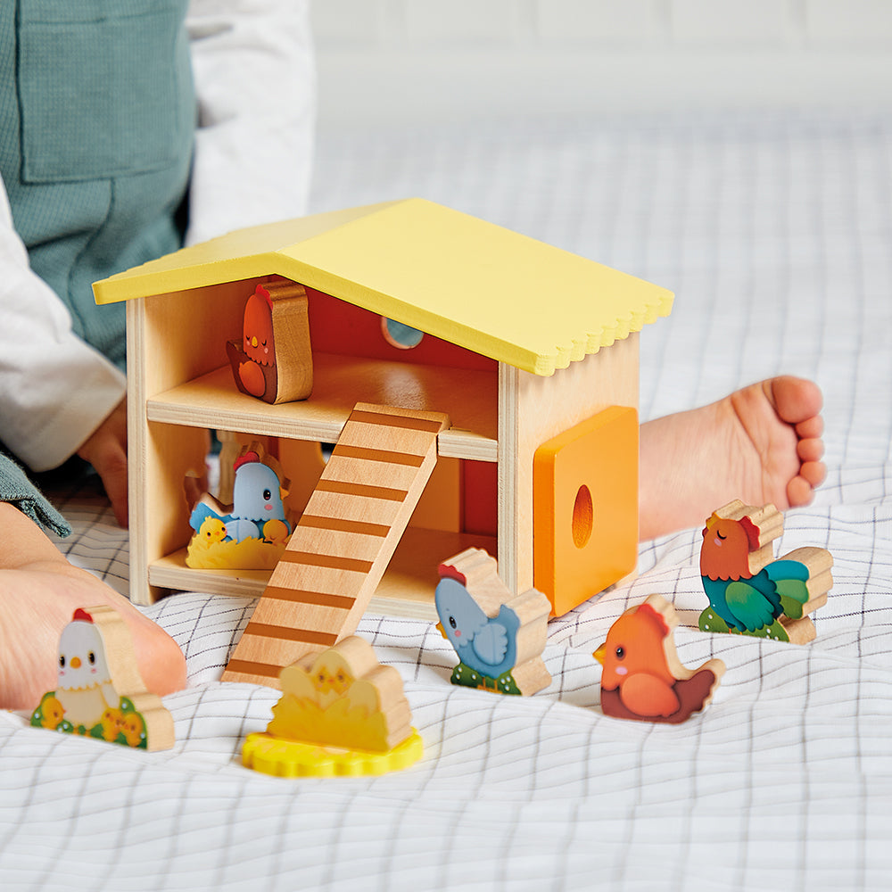 Hen House Wooden Toy by Janod | Cotton Planet
