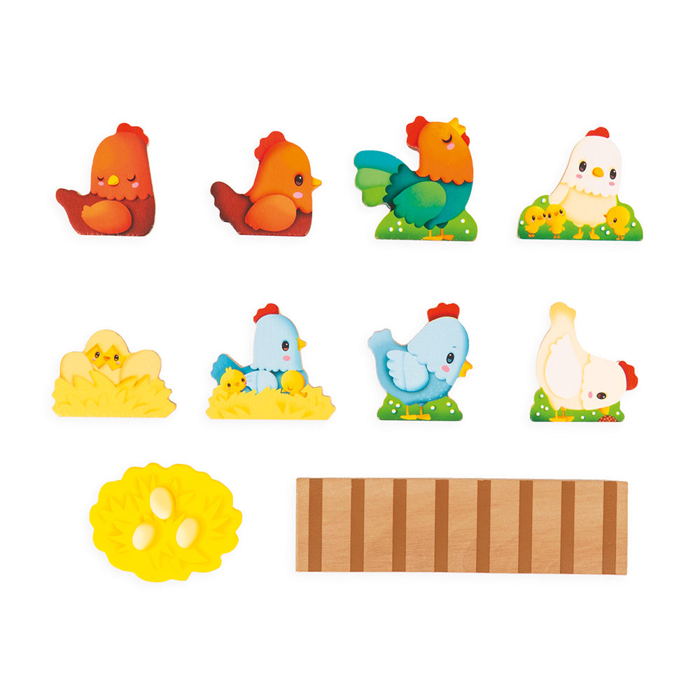 Hen House Wooden Toy by Janod | Cotton Planet