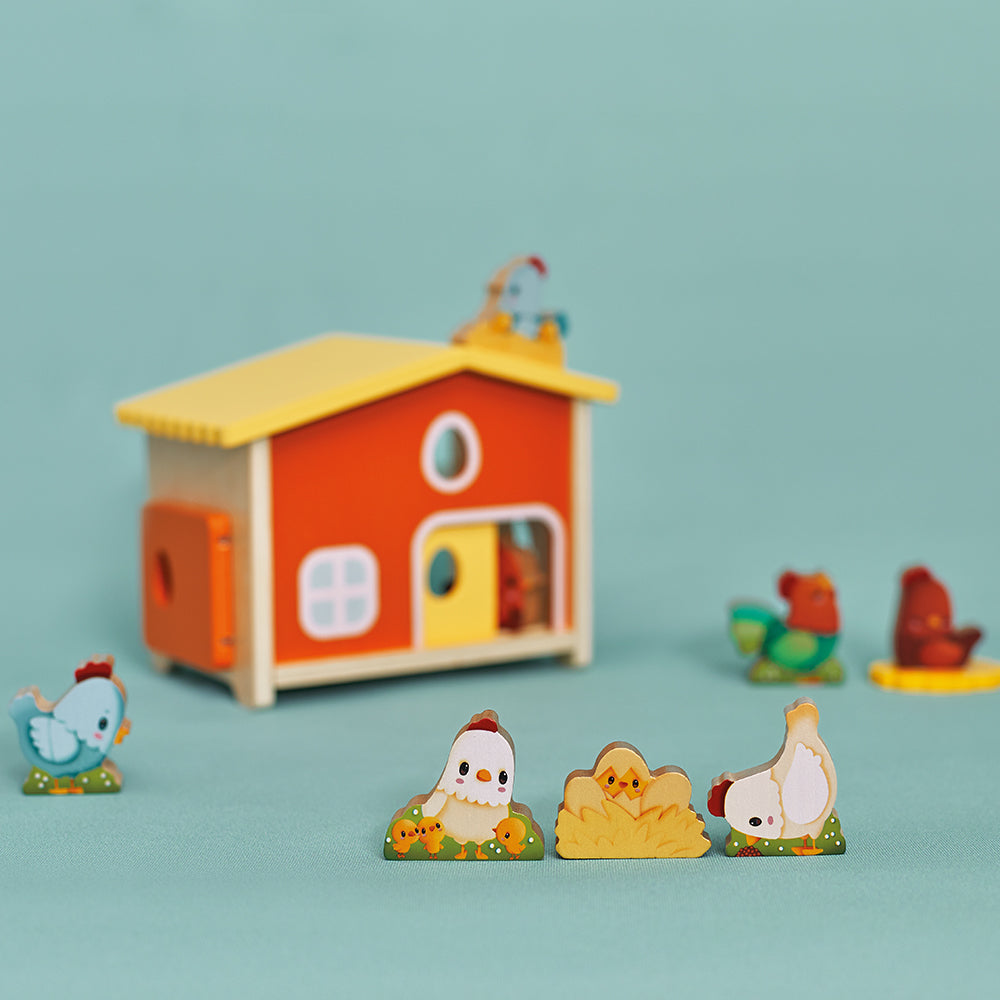 Hen House Wooden Toy by Janod | Cotton Planet