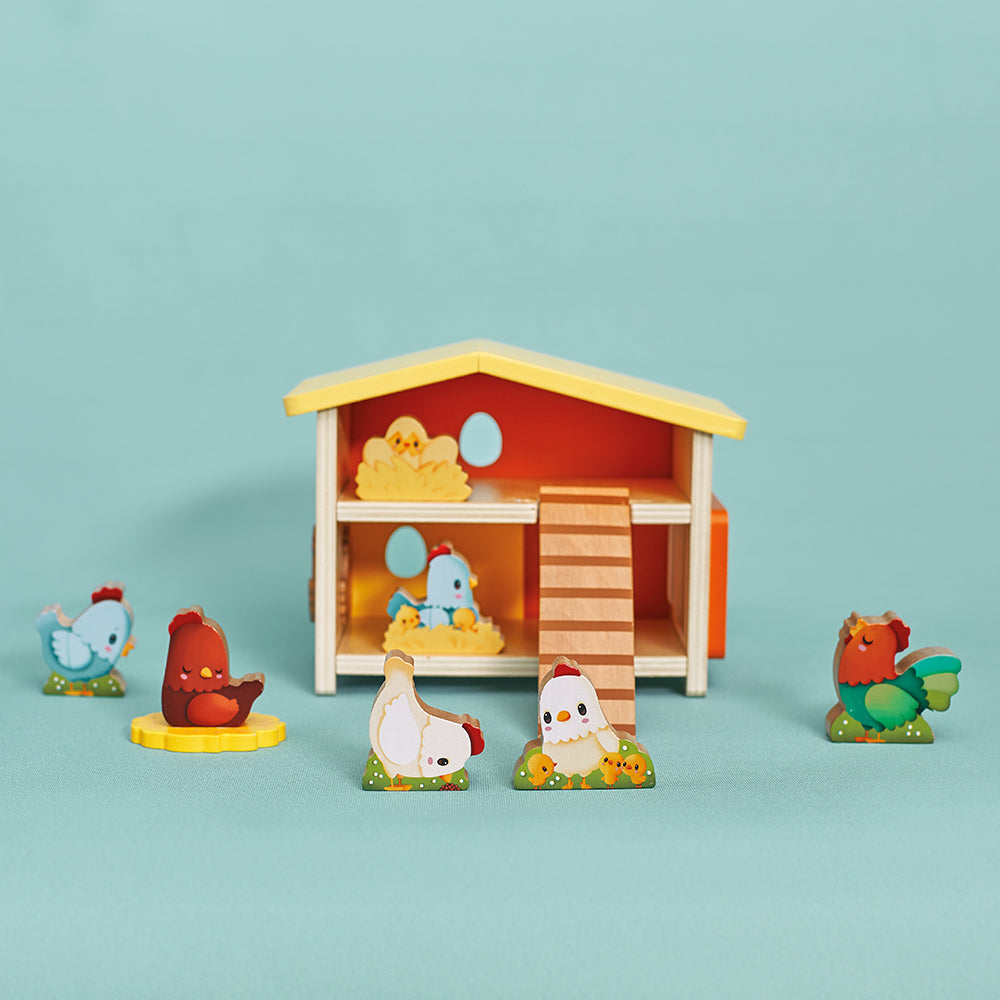Hen House Wooden Toy by Janod | Cotton Planet