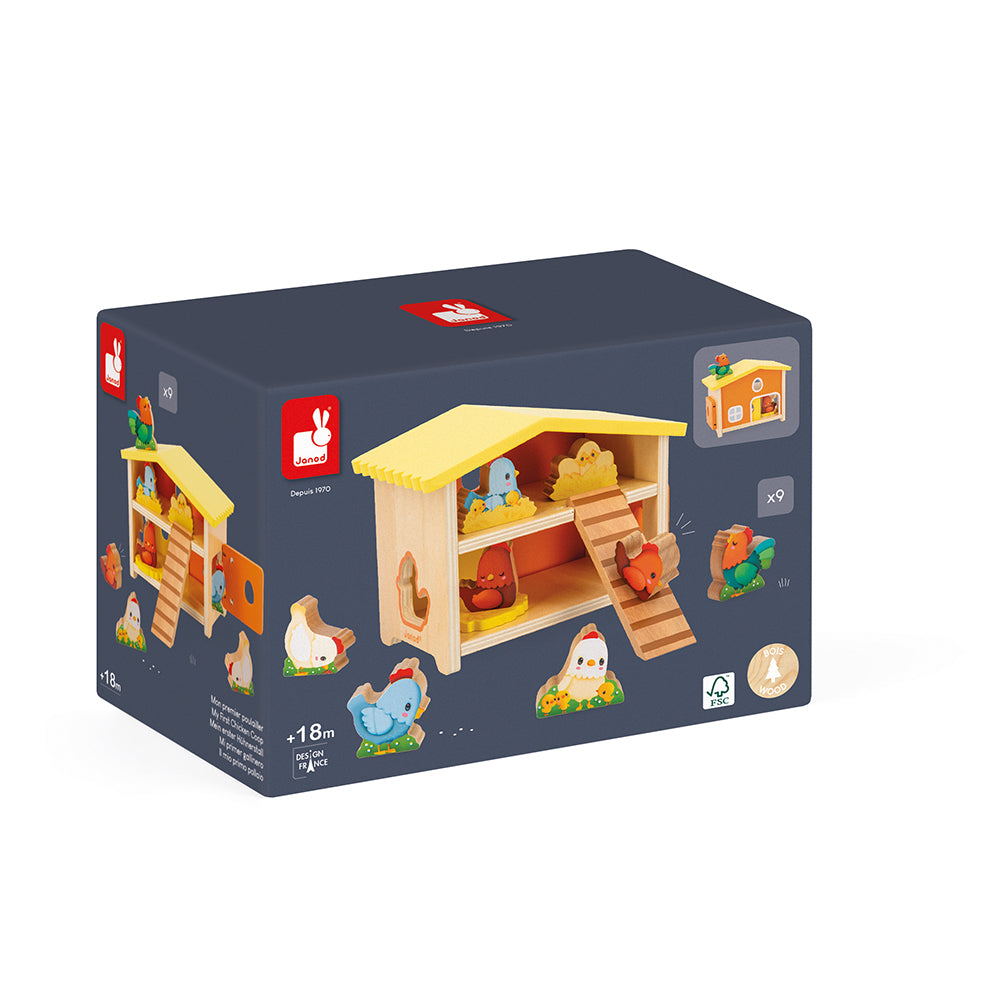 Hen House Wooden Toy by Janod | Cotton Planet