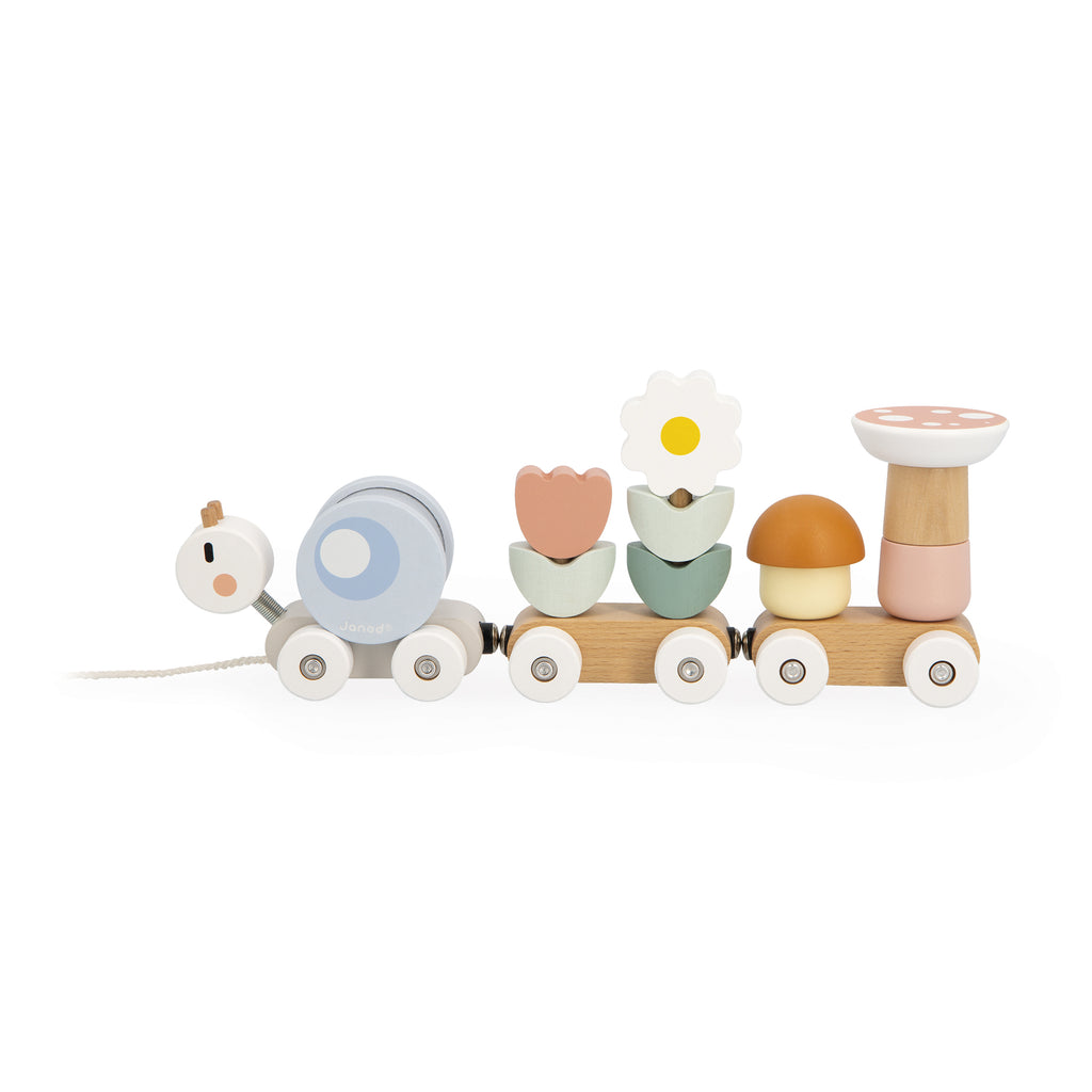 Wooden Pull-Along Train by Janod | Cotton Planet