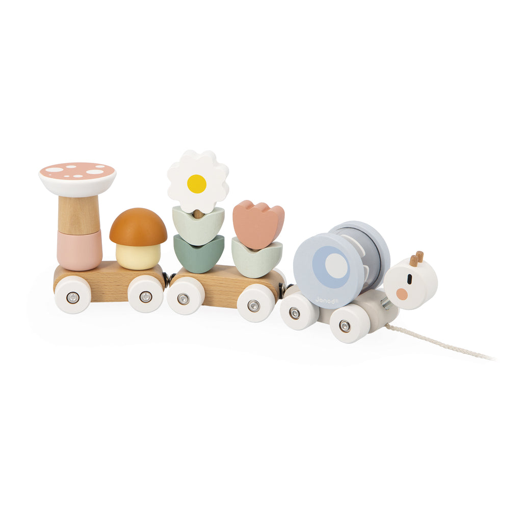 Wooden Pull-Along Train by Janod | Cotton Planet