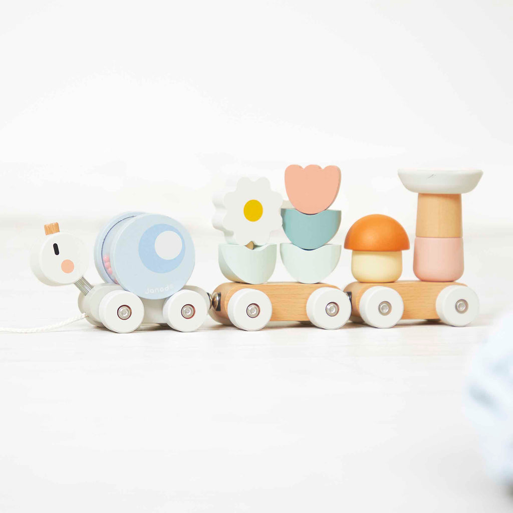 Wooden Pull-Along Train by Janod | Cotton Planet