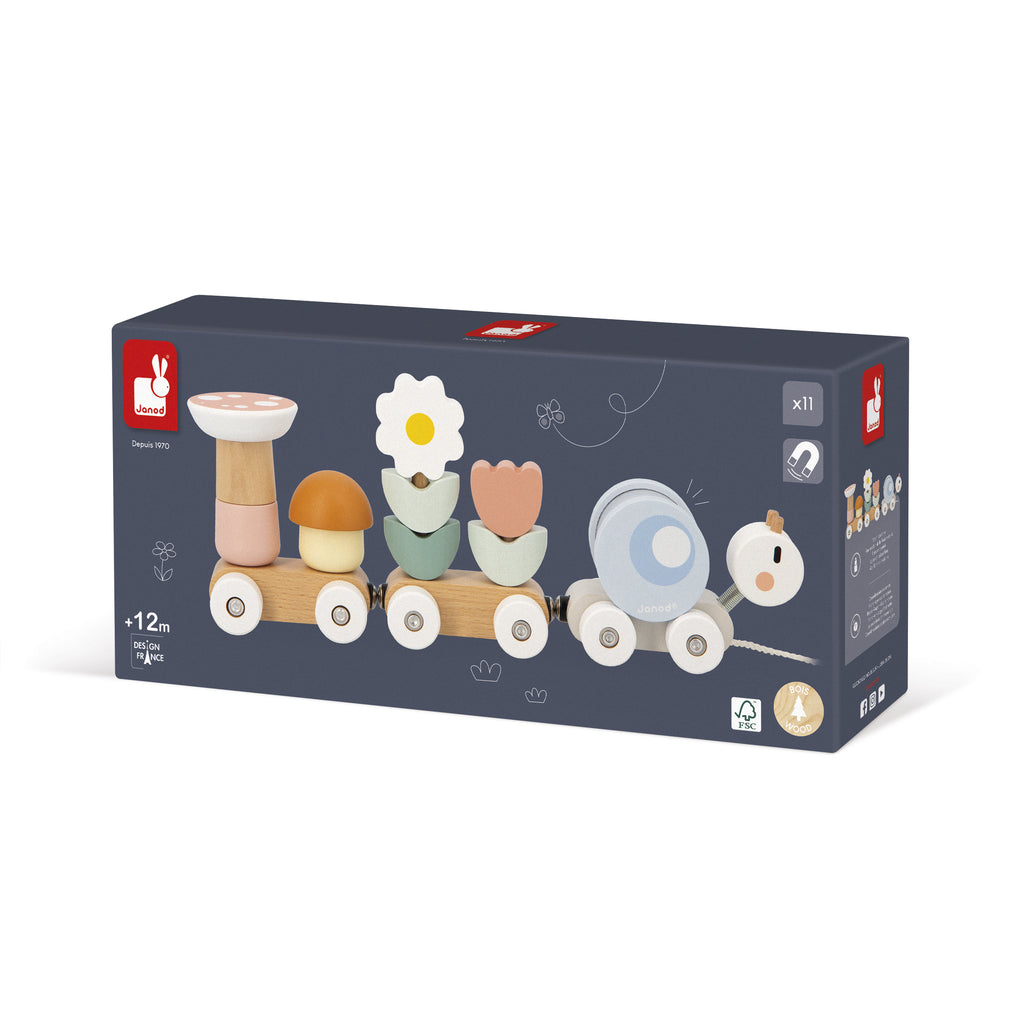 Wooden Pull-Along Train by Janod | Cotton Planet